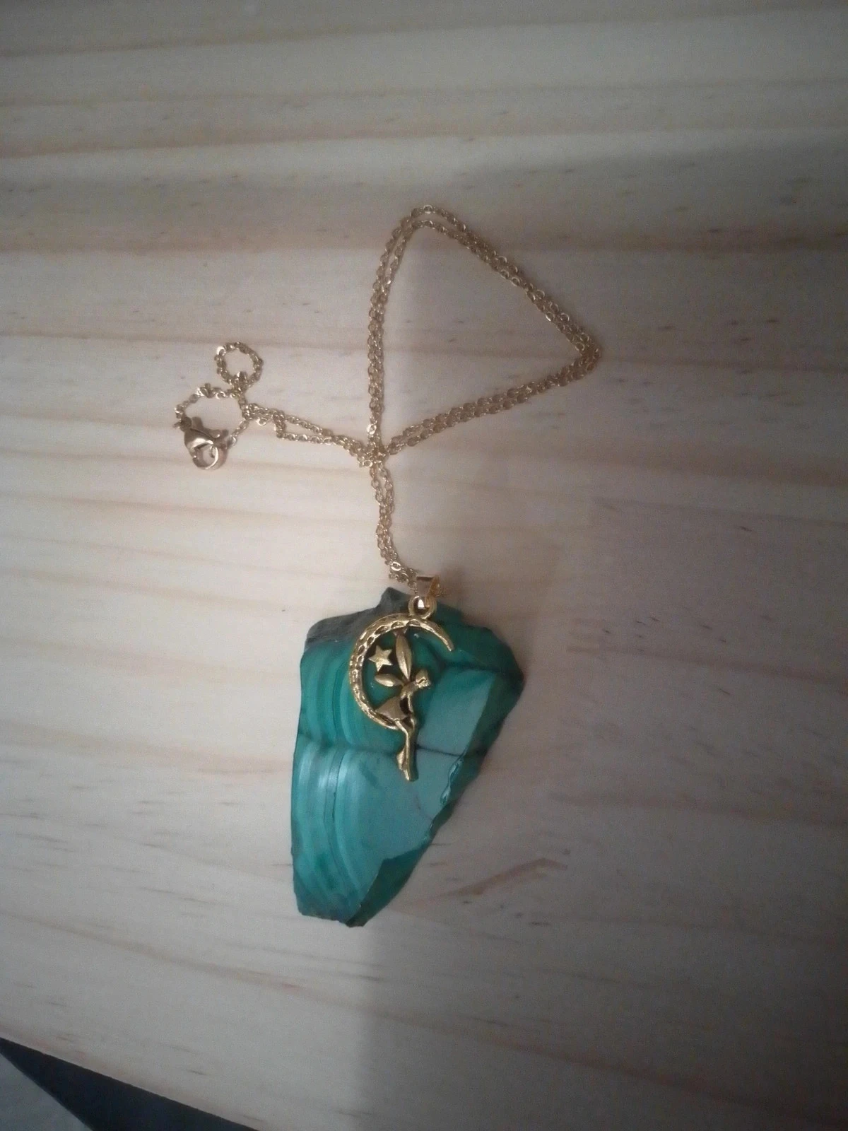 Collier éclat en pierre naturelle de malachite – photo 3
